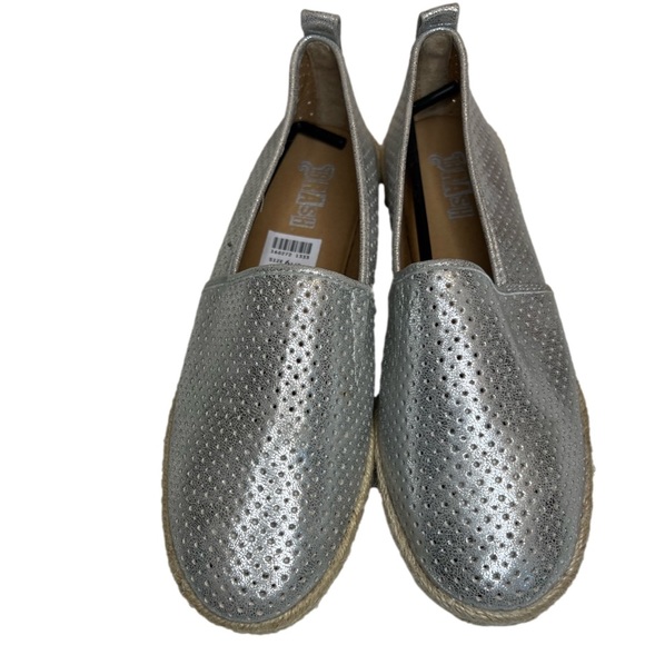 Brash espadrilles silver metallic NWT women’s size 6 1/2 - Picture 2 of 9